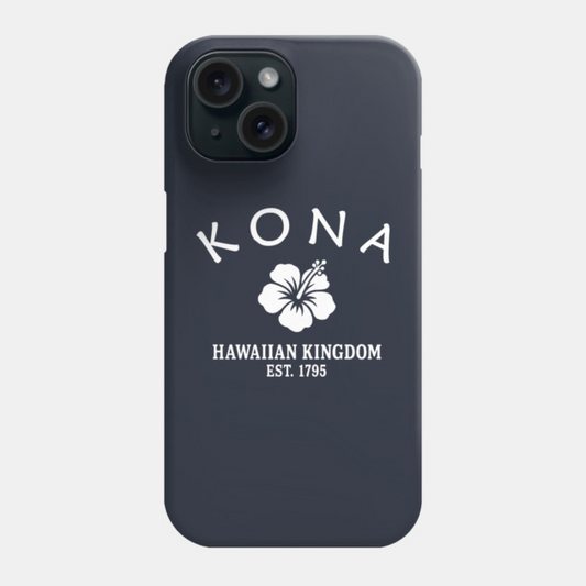 Kona Hawaii Vintage Retro Phone Case - White Logo