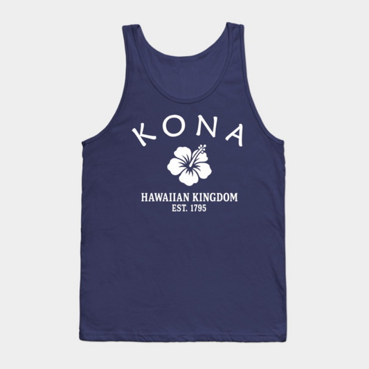 Kona Hawaii Vintage Retro Tank-Top - White Logo - Various Colors