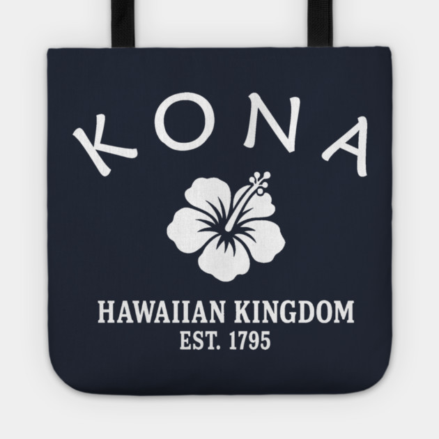 Kona Hawaii Vintage Retro Tote - White Logo