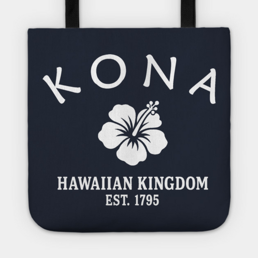 Kona Hawaii Vintage Retro Tote - White Logo