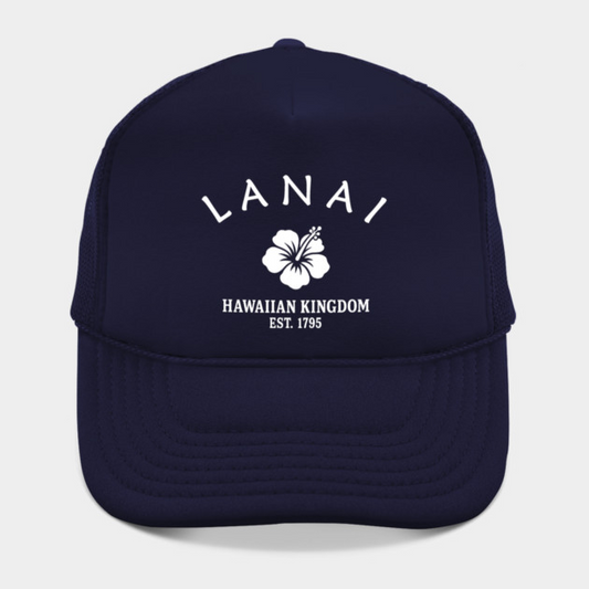 Lanai Hawaii Vintage Retro Hat - White Logo - Various Colors
