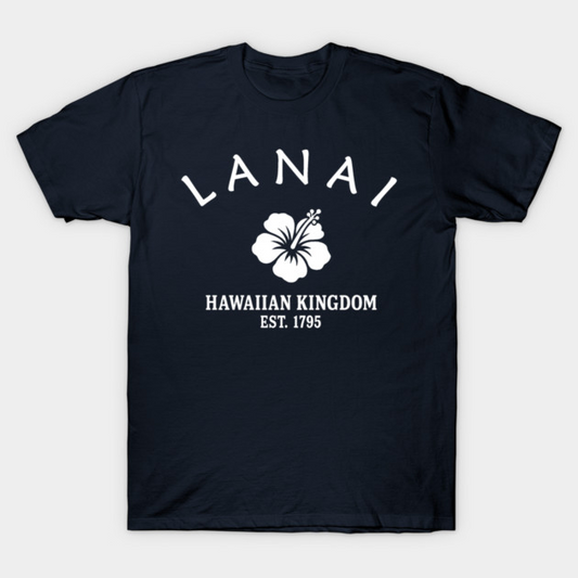 Lanai Hawaii Vintage Retro Men's T-Shirt - White Logo - Various Colors