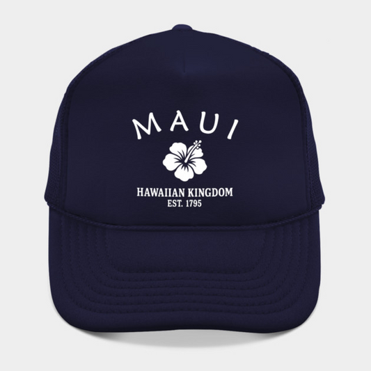 Maui Hawaii Vintage Retro Hat - White Logo - Various Colors