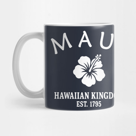 Maui Hawaii Vintage Retro Mug - White Logo