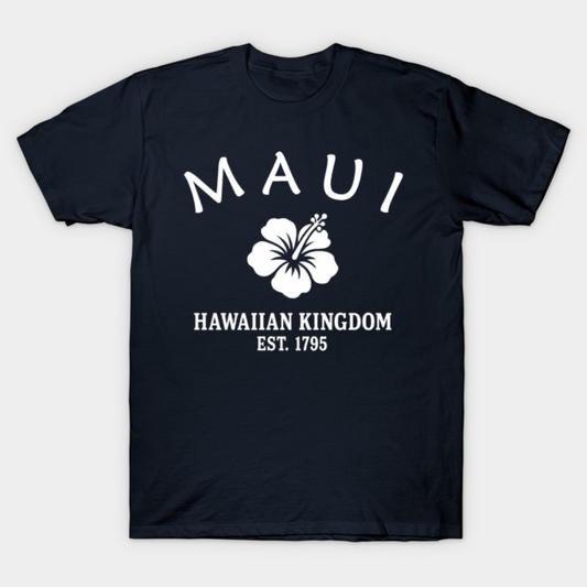 Maui Hawaii Vintage Retro Women's T-Shirt - White Logo - Various Colors
