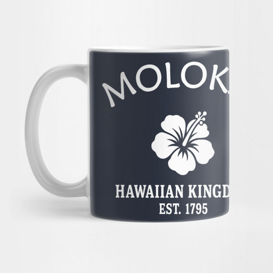 Molokai Hawaii Vintage Retro Mug - White Logo