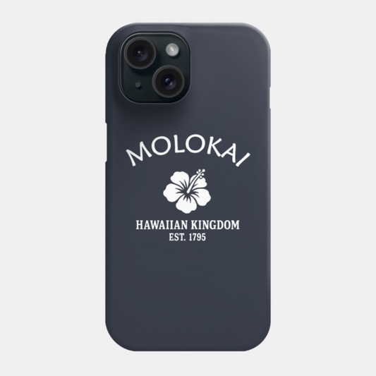 Molokai Hawaii Vintage Retro Phone Case - White Logo