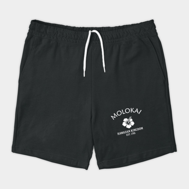 Molokai Hawaii Vintage Retro Shorts - White Logo - Various Colors