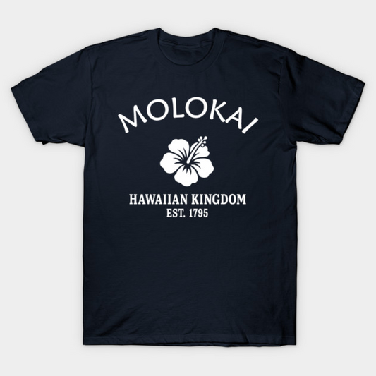 Molokai Hawaii Vintage Retro Women's T-Shirt - White Logo - Various Colors