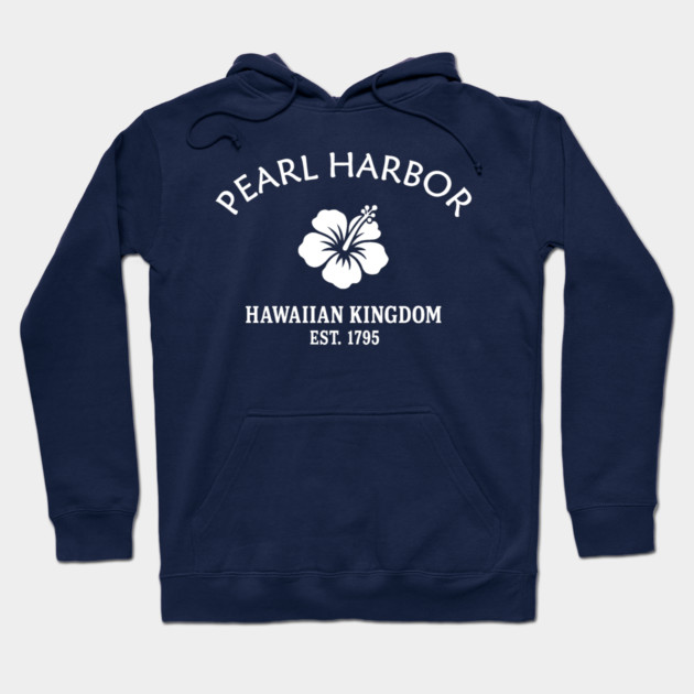 Pearl Harbor Hawaii Vintage Retro Hoodie - White Logo - Various Colors