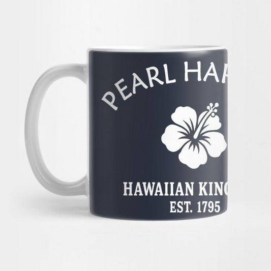Pearl Harbor Hawaii Vintage Retro Mug - White Logo