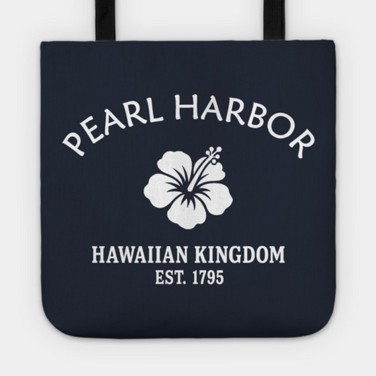 Pearl Harbor Hawaii Vintage Retro Tote - White Logo