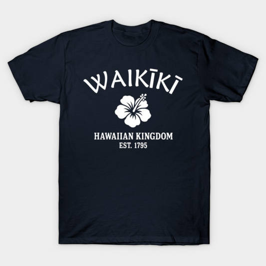 Waikiki Hawaii Vintage Retro Women's T-Shirt - White Logo - Various Colors
