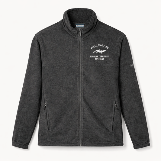 Wellington 2026 Florida Vintage Retro Unisex Embroidered Columbia® Fleece Jacket - White Logo