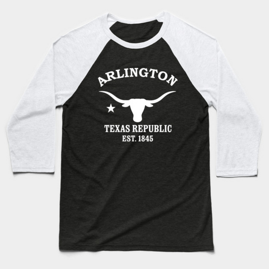 Arlington Texas Vintage Retro Baseball Tee - White Logo - Various Colors