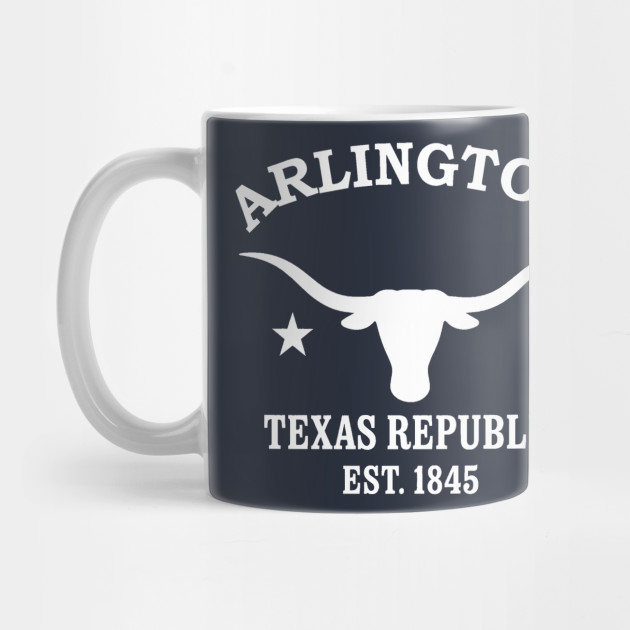 Arlington Texas Vintage Retro Mug - White Logo