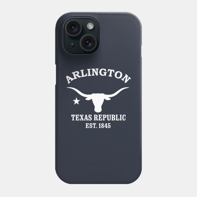 Arlington Texas Vintage Retro Phone Case - White Logo