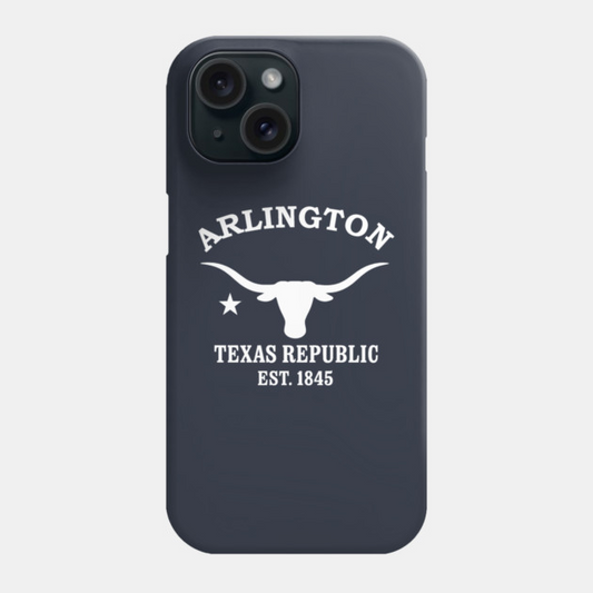 Arlington Texas Vintage Retro Phone Case - White Logo