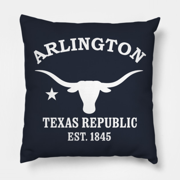 Arlington Texas Vintage Retro Throw-Pillow - White Logo