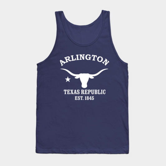 Arlington Texas Vintage Retro Tank-Top - White Logo - Various Colors