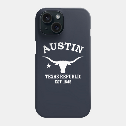 Austin Texas Vintage Retro Phone Case - White Logo