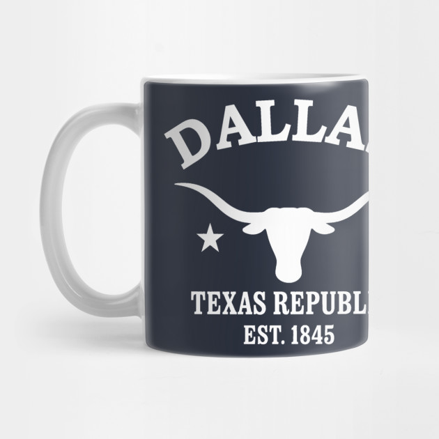 Dallas Texas Vintage Retro Mug - White Logo