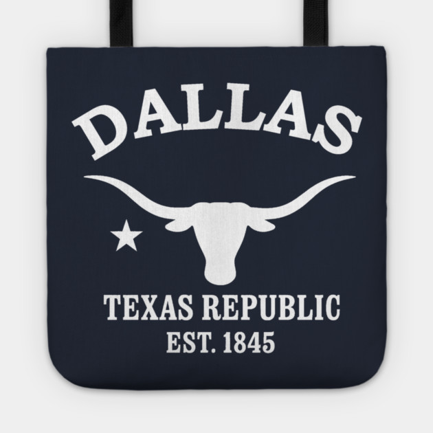 Dallas Texas Vintage Retro Tote - White Logo
