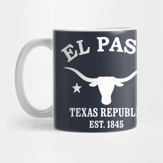 El Paso Texas Vintage Retro Mug - White Logo