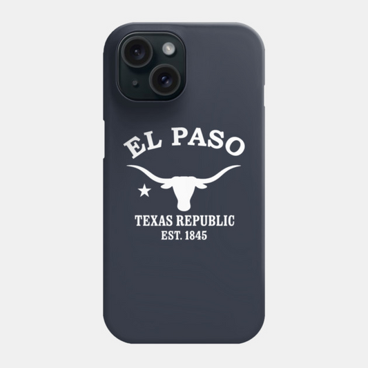 El Paso Texas Vintage Retro Phone Case - White Logo