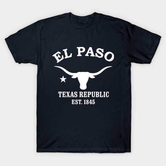 El Paso Texas Vintage Retro Women's T-Shirt - White Logo - Various Colors