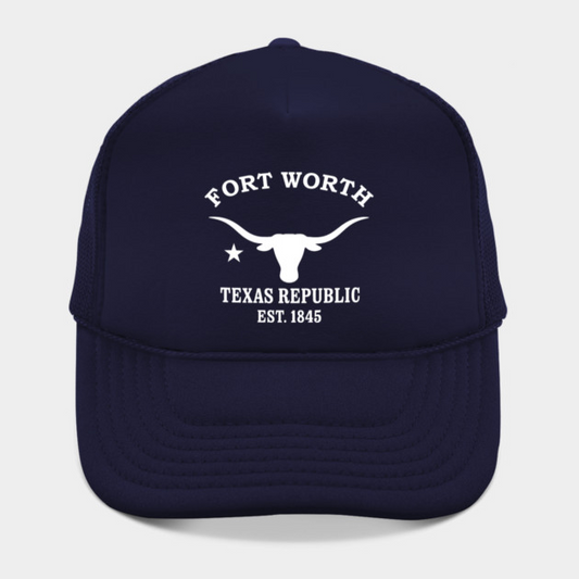 Fort Worth Texas Vintage Retro Hat - White Logo - Various Colors