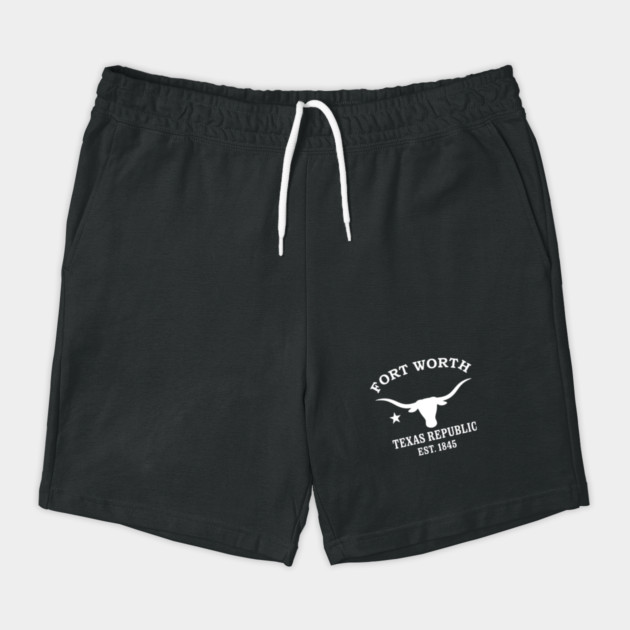 Fort Worth Texas Vintage Retro Shorts - White Logo - Various Colors