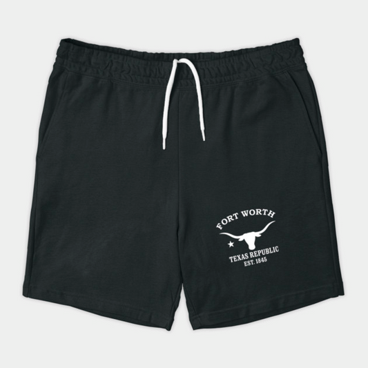 Fort Worth Texas Vintage Retro Shorts - White Logo - Various Colors