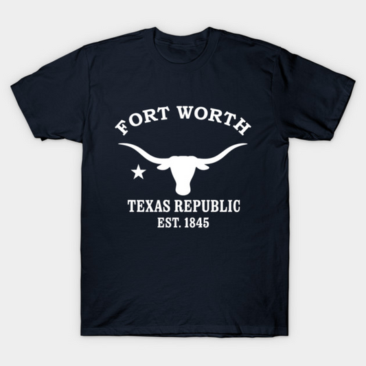 Fort Worth Texas Vintage Retro Women's T-Shirt - White Logo - Various Colors