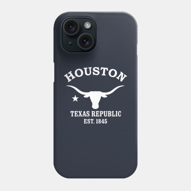 Houston Texas Vintage Retro Phone Case - White Logo