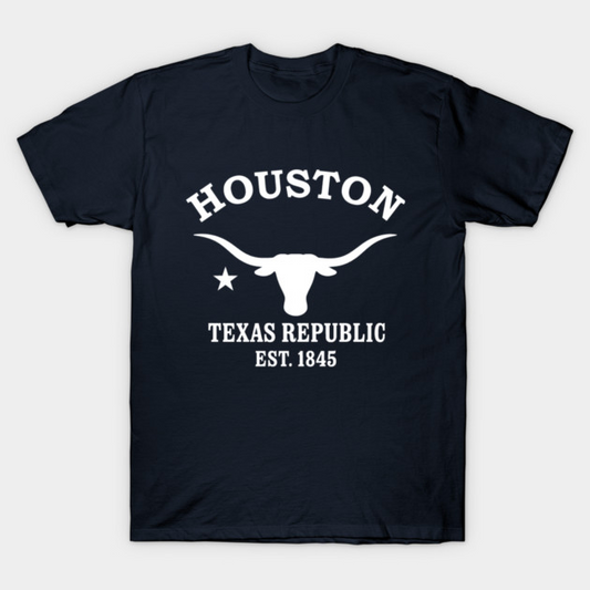 Houston Texas Vintage Retro Women's T-Shirt - White Logo - Various Colors