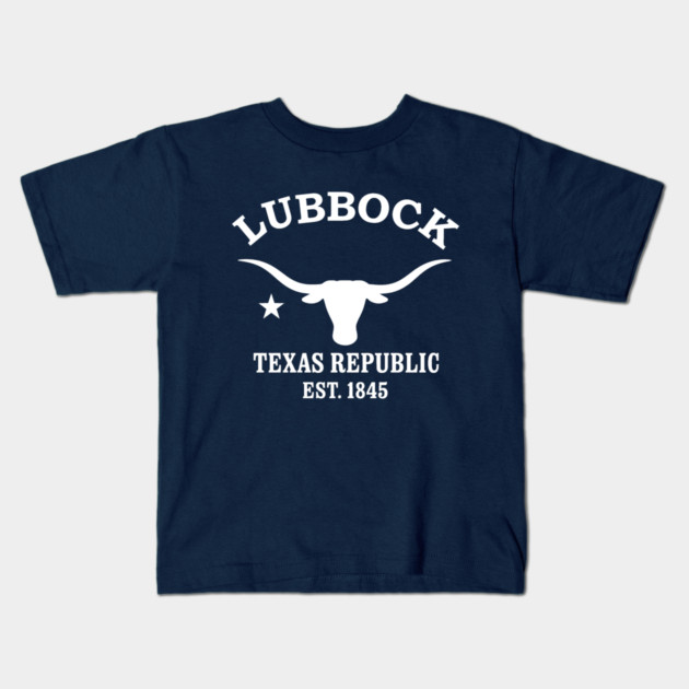 Lubbock Texas Vintage Retro Kids T-Shirt - White Logo - Various Colors
