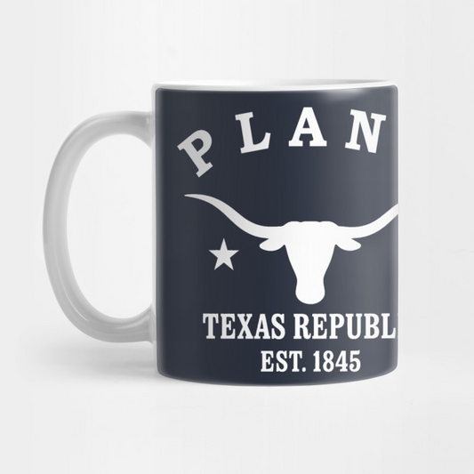 Plano Texas Vintage Retro Mug - White Logo