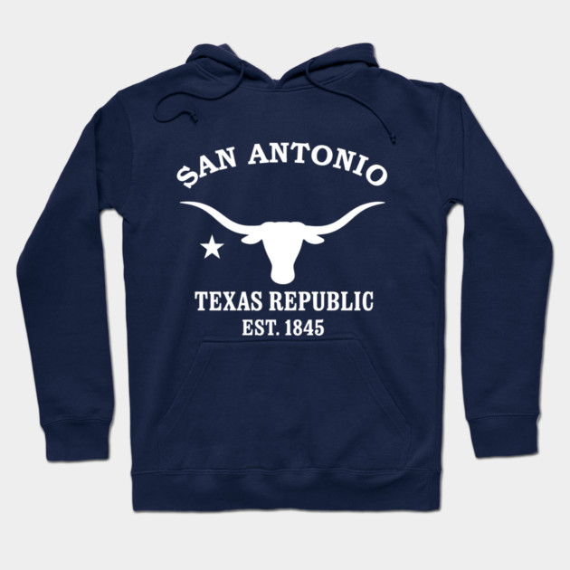 San Antonio Texas Vintage Retro Hoodie - White Logo - Various Colors
