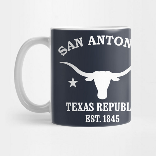 San Antonio Texas Vintage Retro Mug - White Logo