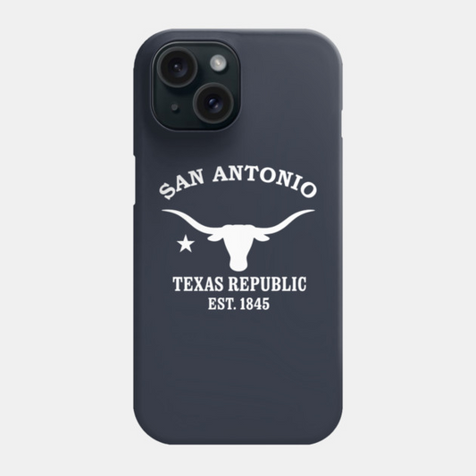 San Antonio Texas Vintage Retro Phone Case - White Logo