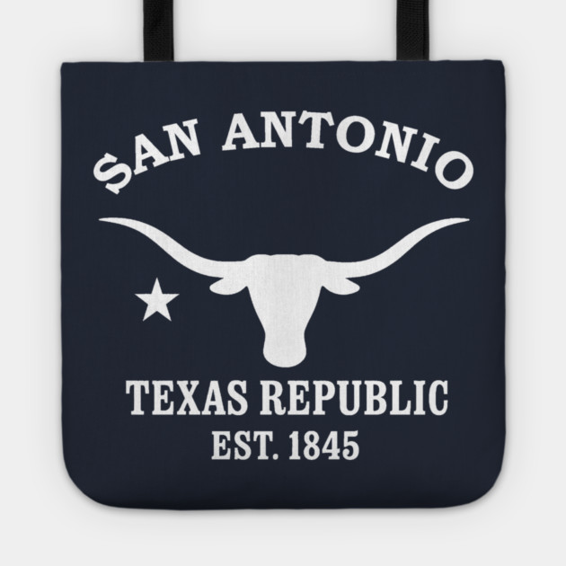 San Antonio Texas Vintage Retro Tote - White Logo
